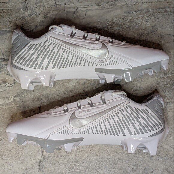 Nike Vapor Edge 360 VC Men\'s 9.5 White Silver Grey Football Cleats DO6294-100 main image 5